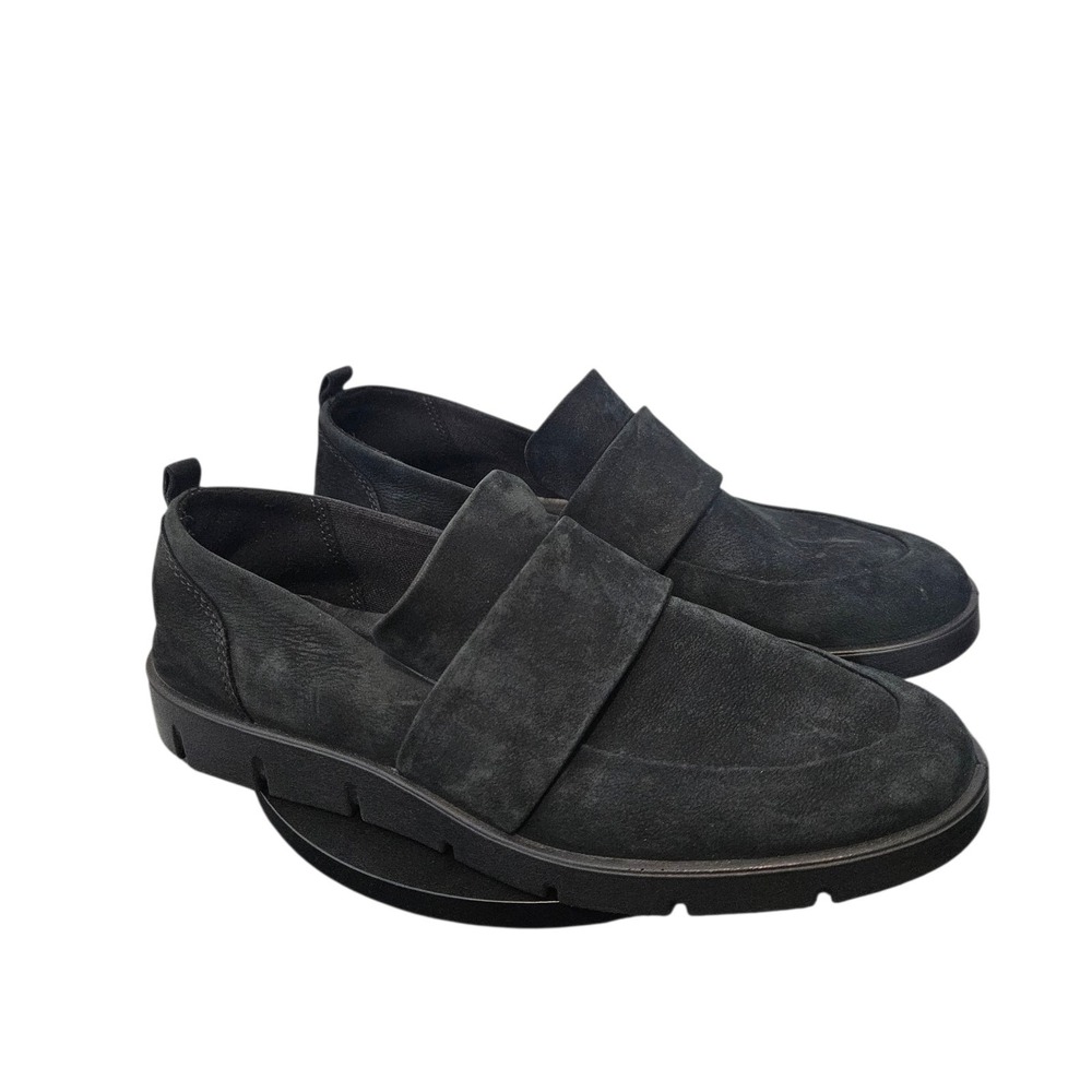 ECCO‎ BELLA NUBUCK LOAFER SLIP-ON Women's 8/8.5 Black  Preppy